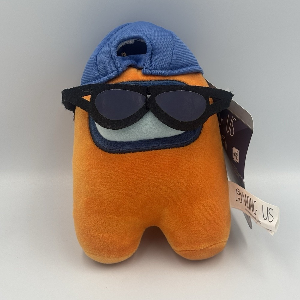 Among Us Orange Crewmate Plush Sunglasses Series 3 Toikido NWT